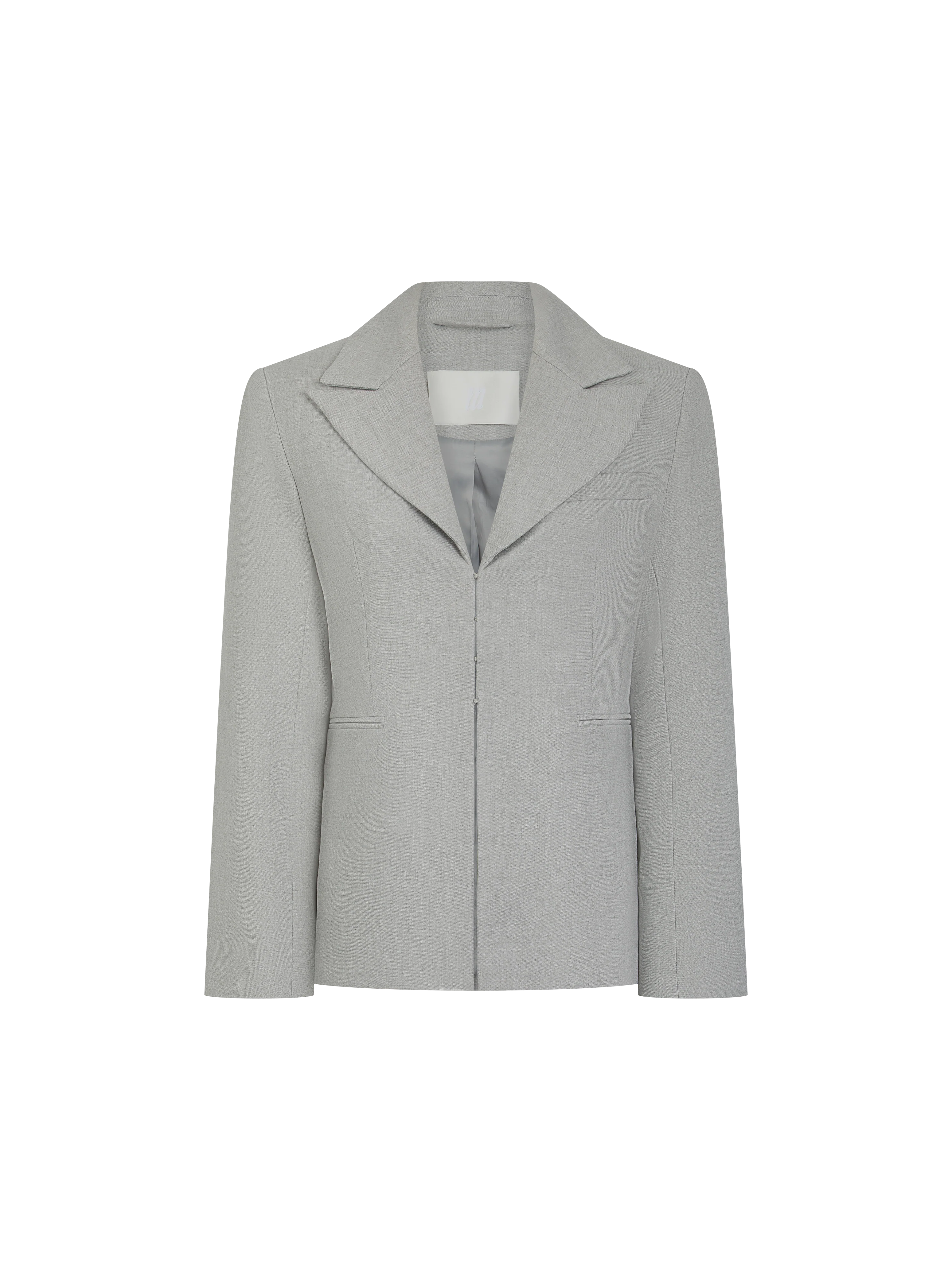 Hourglass Blazer - Light Grey