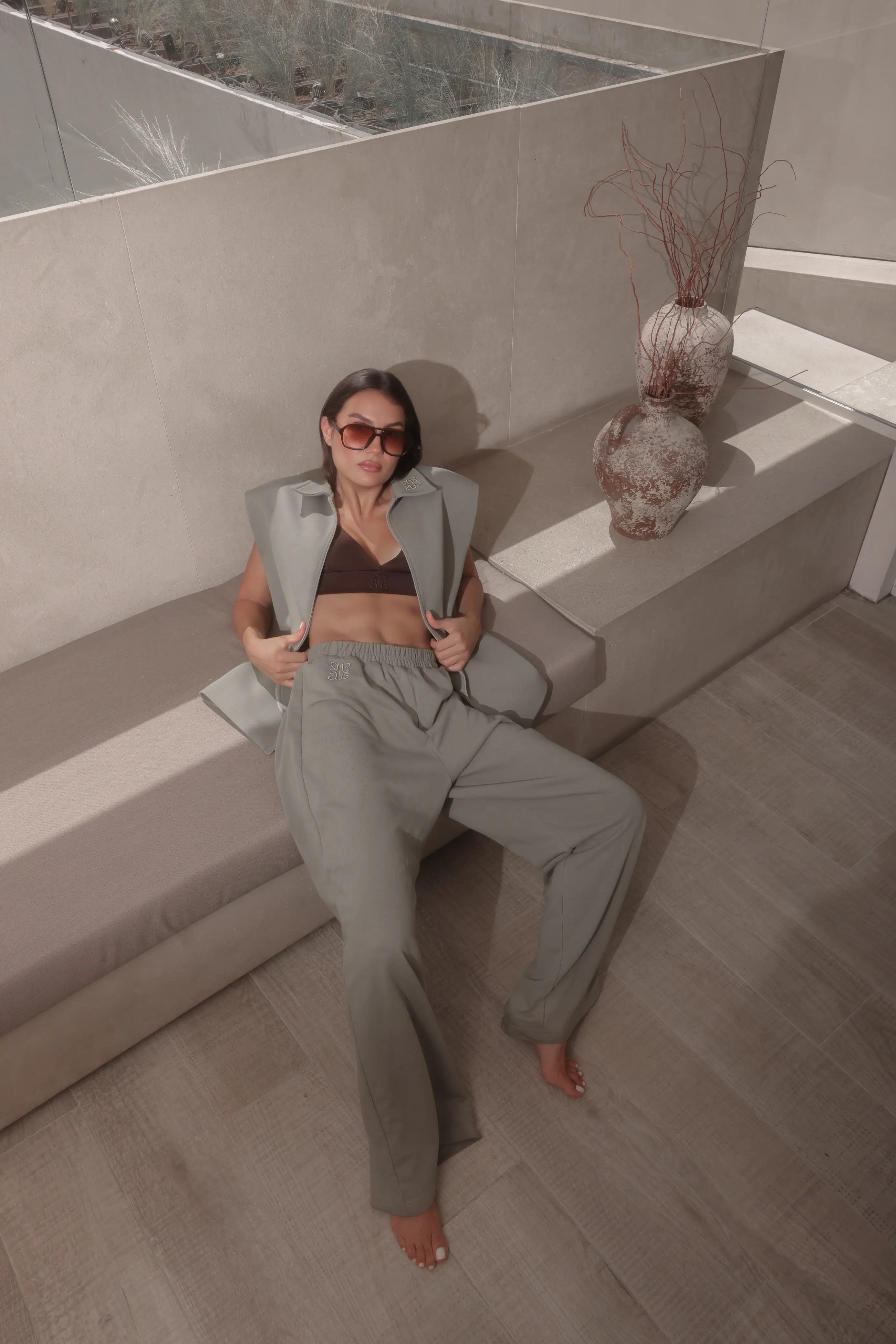 Claudia Trouser — Muted Moss
