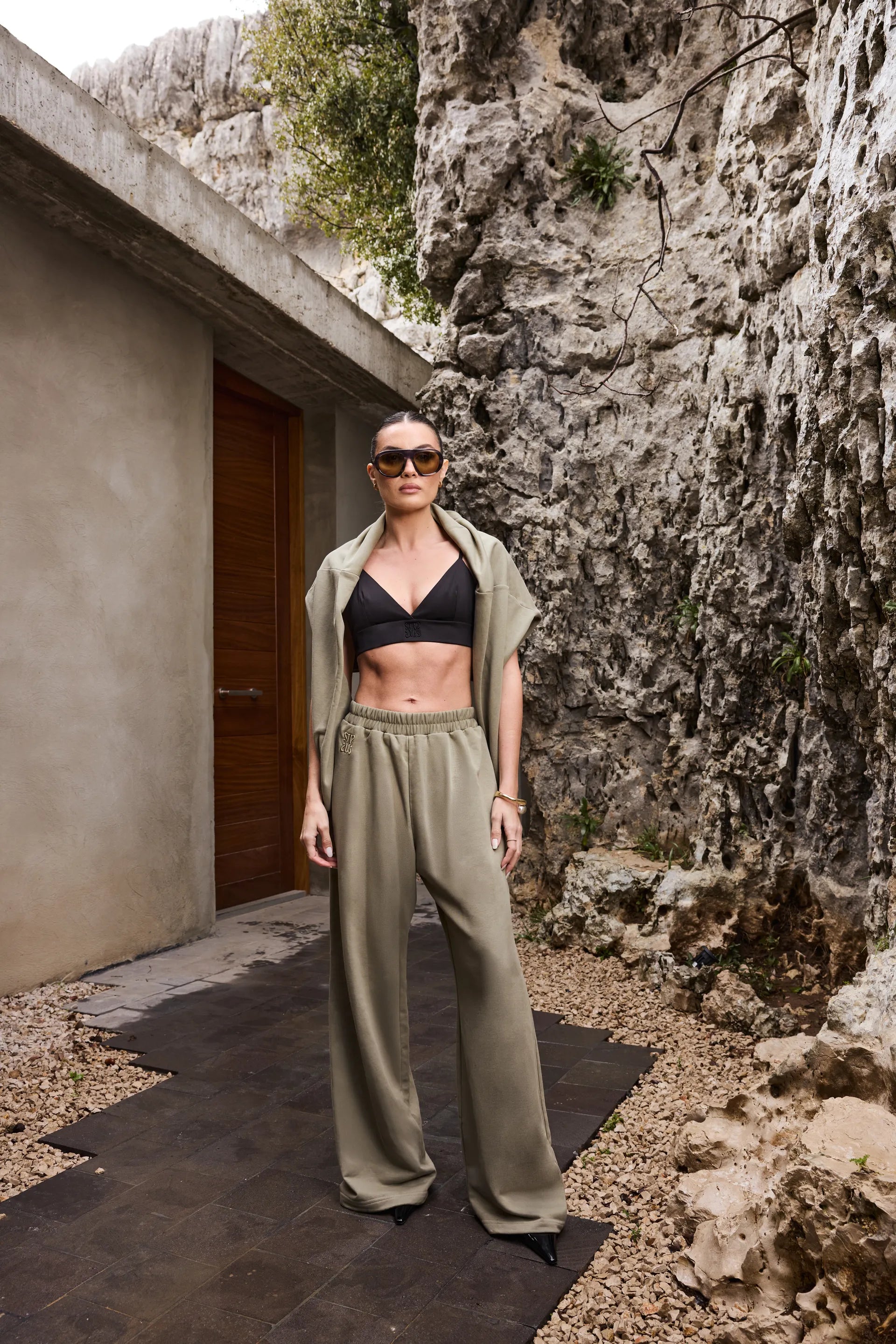 Claudia Trouser — Muted Moss