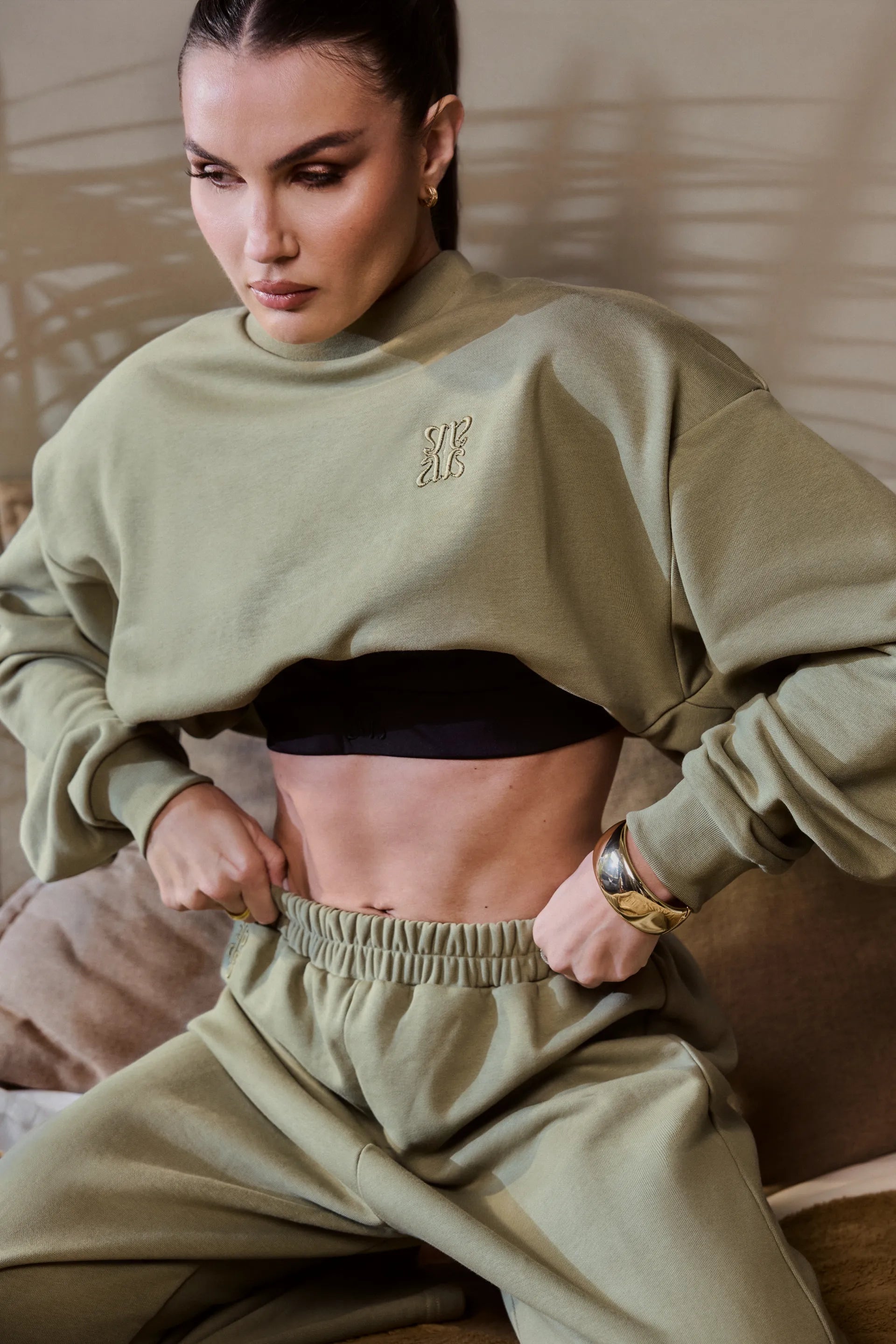 Cindy Hoodie — Muted Moss